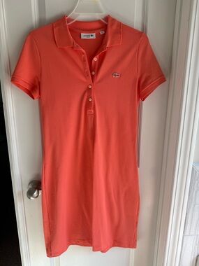 slim fit dress slacks Lacoste Women's Stretch Cotton Mini Piqué Polo Dress EF8470-ZV9 main image 0